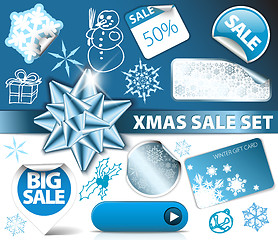 Image showing Set of Christmas discount elements