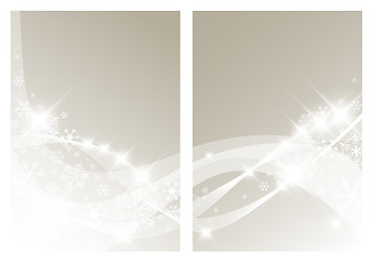 Image showing Christmas background with white snowflakes