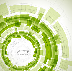Image showing Abstract green technical background