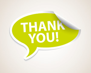 Image showing Thank you speech bubble as sticker / label