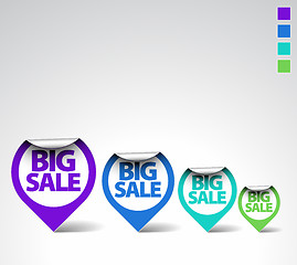 Image showing Colorful Round Sale Labels