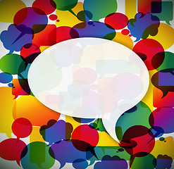 Image showing Colorful background made from speech bubbles

