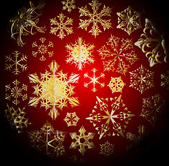 Image showing Winter - dark christmas pattern