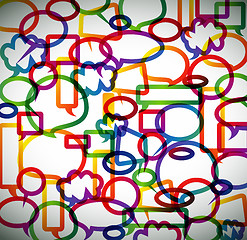 Image showing Colorful background made from speech bubbles

