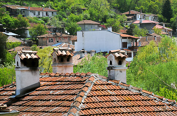 Image showing Chimneys and Tiled Roofs