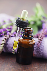 Image showing sage essential oil