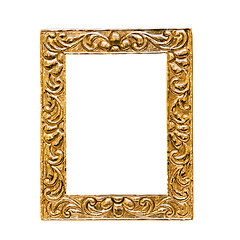 Image showing Golden frame isolated