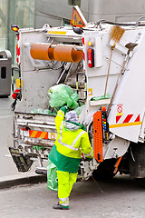 Image showing Garbage worker
