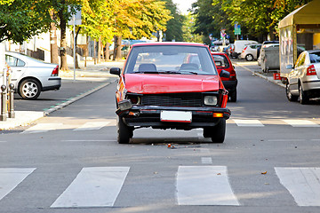 Image showing Old car crash