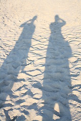 Image showing shadows in the sand