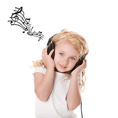 Image showing Fun listening to music