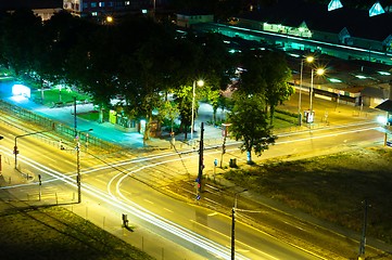 Image showing City at night in Hungary 