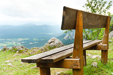 Image showing Picnic area in mountains 