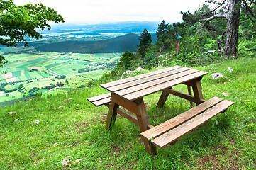 Image showing Picnic area in mountains 