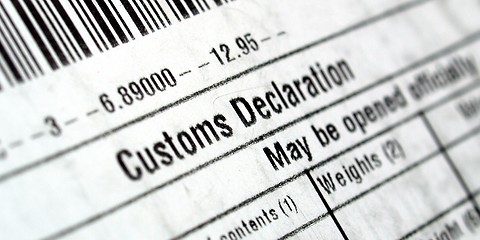 Image showing Customs declaration