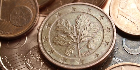 Image showing Euro coins background