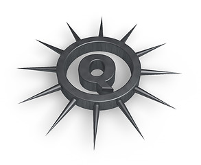 Image showing spiky letter q