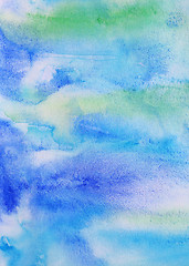 Image showing Abstract watercolor background on paper texture 