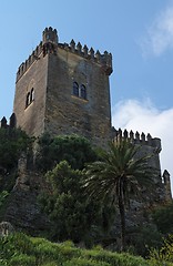 Image showing Tower of Almodovar Del Rio medieval castle in Spain