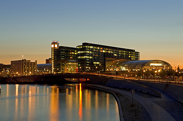 Image showing berlin hauptbahnhof at night