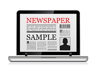Image showing Online newspaper