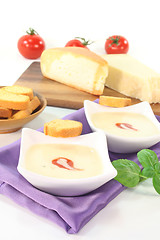 Image showing Cheese soup