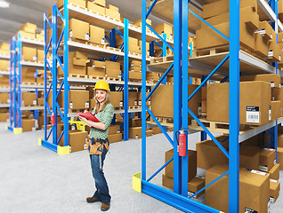 Image showing woman in warehouse