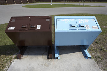 Image showing recycling bins