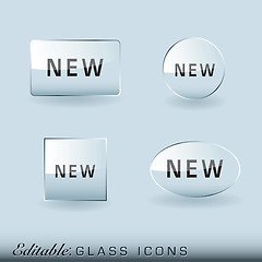 Image showing Glass icon collection