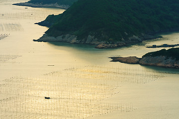 Image showing Ocean seaweed farm in China