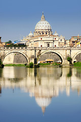 Image showing Vatican City from Ponte Umberto I in Rome, Italy
