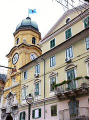 Image showing The Baroque city clock tower in Rijeka
