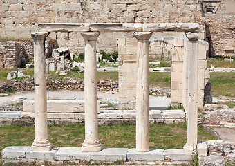 Image showing Ruins in the Roman Agora of Athens, Greece