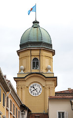 Image showing The Baroque city clock tower in Rijeka, Croatia 