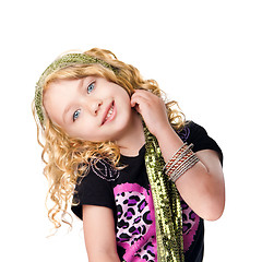 Image showing Cute rocker girl