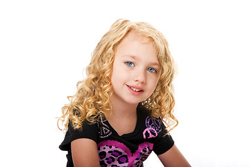 Image showing Beautiful face of a young girl