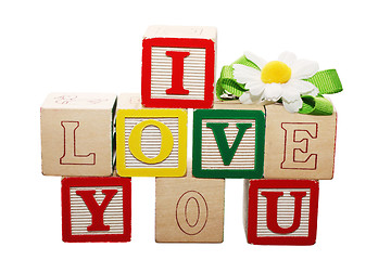 Image showing I Love You cubes isolated on white 