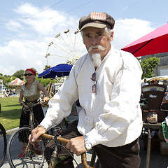Image showing Vintage biker