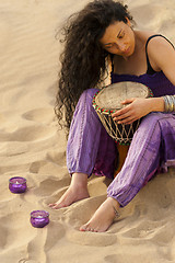 Image showing Djembe player