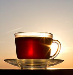 Image showing Red tea shot