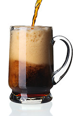 Image showing Glass of dark beer, isolated.