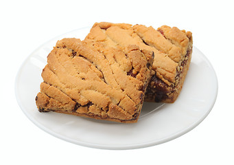 Image showing Cookies on a white plate, isolated