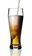 Image showing Glass of beer, isolated.