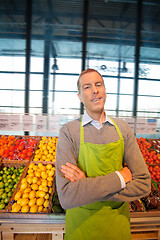 Image showing Happy Shop Supermarket Owner