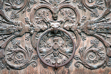 Image showing Antique door close-up