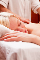 Image showing Relaxed Woman in Spa