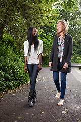 Image showing Women enjoying walk in park