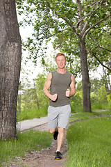 Image showing Portrait of a man running