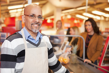 Image showing Supermarket Cashier Portrait