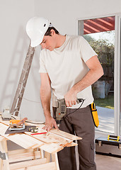 Image showing Handy Man Drilling